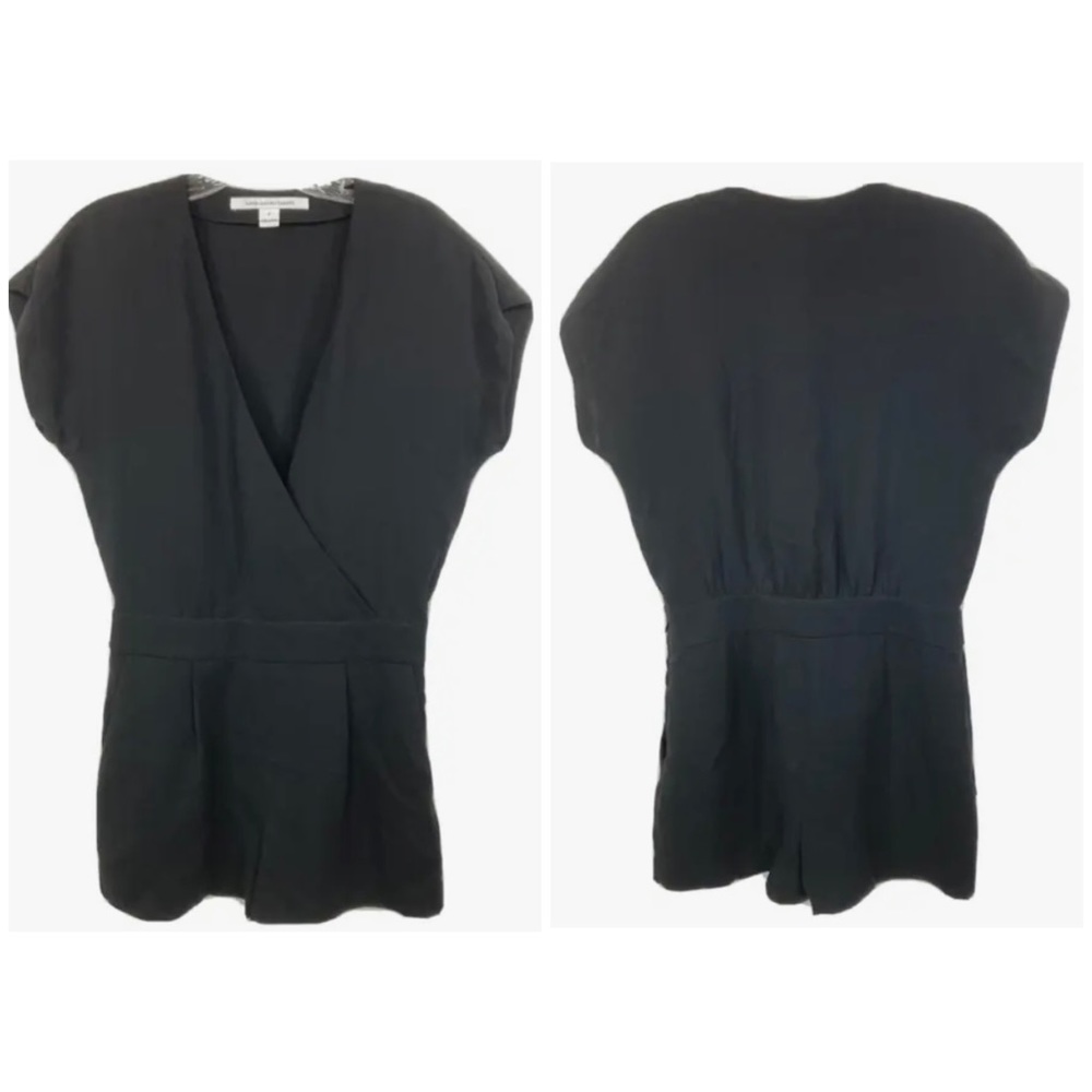 Diane Von Furstenberg DVF Emerson Black Romper Like New